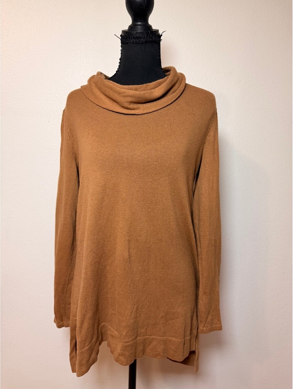 J.Jill Camel Cowl Neck Tunic Sweater XS Fall